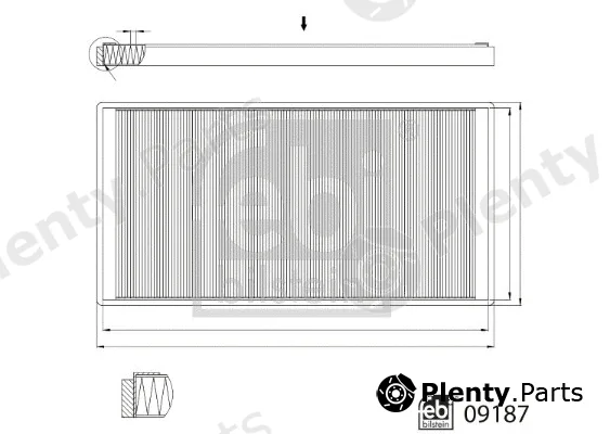 febi bilstein 09187 — Filter, cabin air