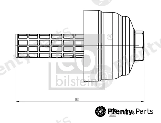 febi bilstein 174254 — Cap, oil filter housing febi Plus