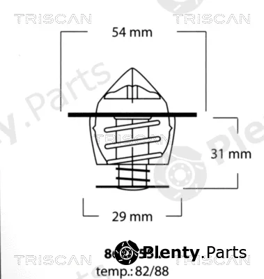 Triscan 86205582 — Thermostat, coolant