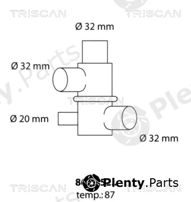 Triscan 86205287 — Thermostat, coolant