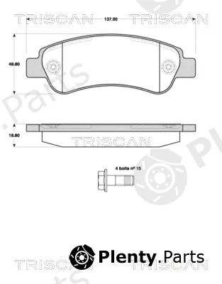 Triscan 811010563 — Brake Pad Set, disc brake