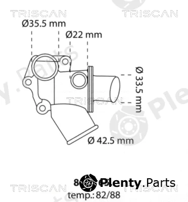 Triscan 86206582 — Thermostat, coolant