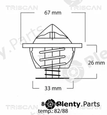 Triscan 86206382 — Thermostat, coolant