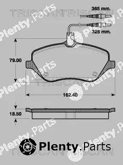 Triscan 811028037 — Brake Pad Set, disc brake