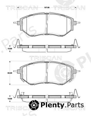 Triscan 811068182 — Brake Pad Set, disc brake