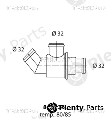 Triscan 86203680 — Thermostat, coolant