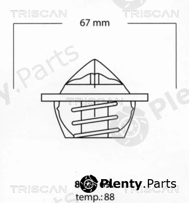 Triscan 86206988 — Thermostat, coolant
