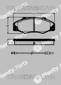 Triscan 811025023 — Brake Pad Set, disc brake
