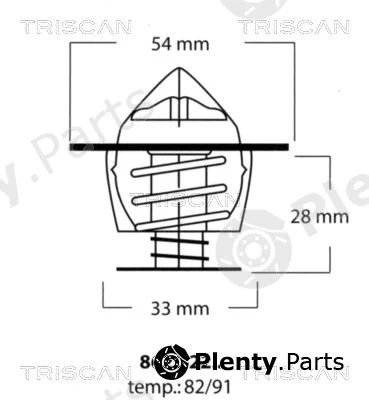 Triscan 86202282 — Thermostat, coolant