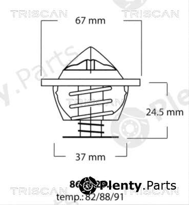 Triscan 86202591 — Thermostat, coolant