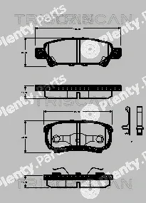 Triscan 811042024 — Brake Pad Set, disc brake