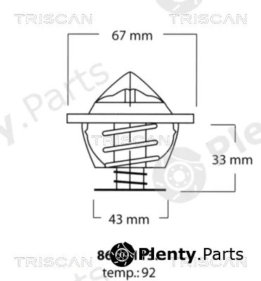 Triscan 862011392 — Thermostat, coolant