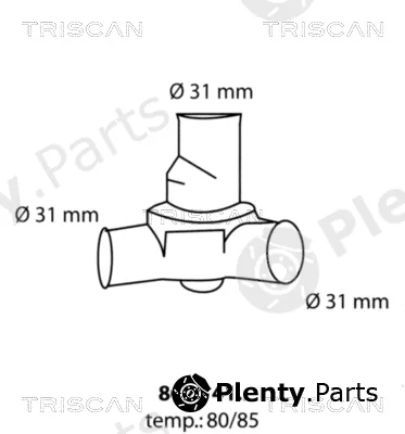 Triscan 86204185 — Thermostat, coolant