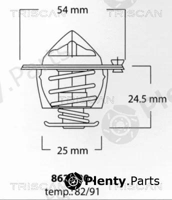 Triscan 86202082 — Thermostat, coolant