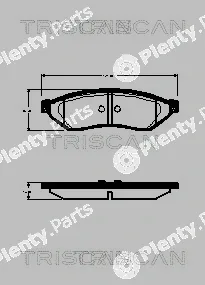 Triscan 811021009 — Brake Pad Set, disc brake