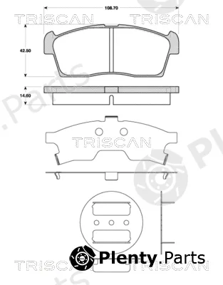 Triscan 811069015 — Brake Pad Set, disc brake