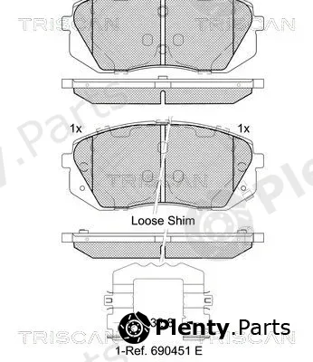 Triscan 811043054 — Brake Pad Set, disc brake