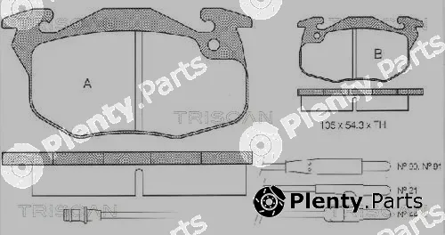 Triscan 811010044 — Brake Pad Set, disc brake