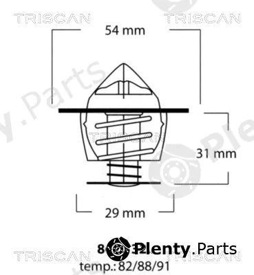 Triscan 86203282 — Thermostat, coolant