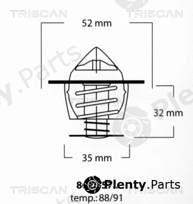 Triscan 86205791 — Thermostat, coolant