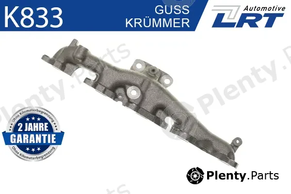LRT K833 — Manifold, exhaust system