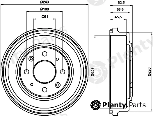 Pagid 61176 — Brake Drum
