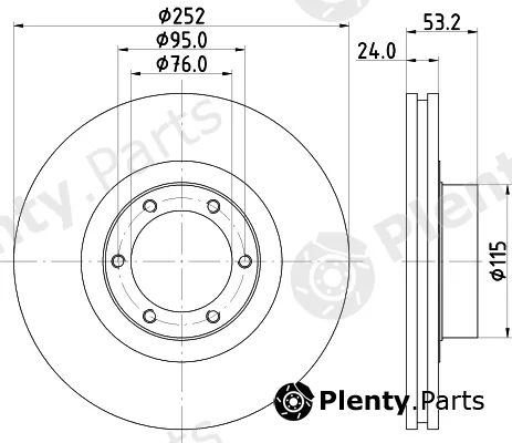Pagid 52822 — Brake Disc