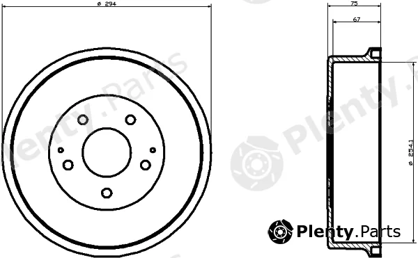 Pagid 61234 — Brake Drum