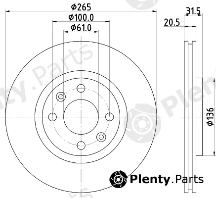 Pagid 52828 — Brake Disc