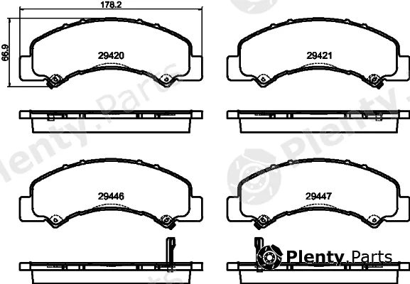 Pagid T2809 — Brake Pad Set, disc brake