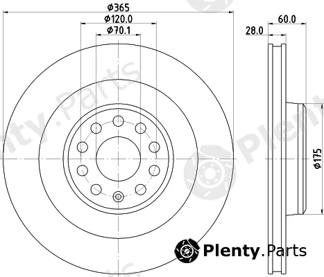 Pagid 56347HC — Brake Disc