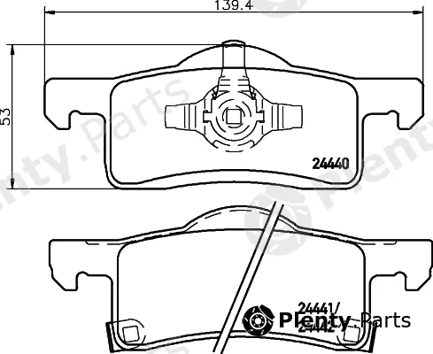 Pagid T1834 — Brake Pad Set, disc brake