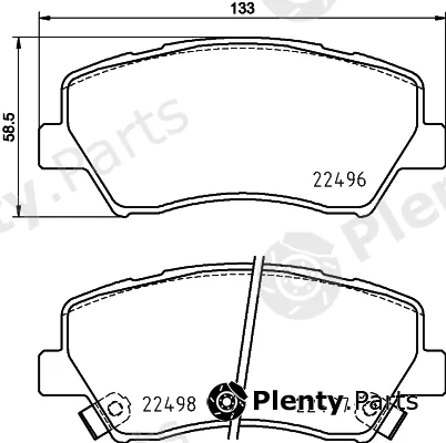 Pagid T2587 — Brake Pad Set, disc brake
