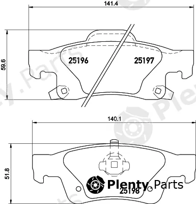 Pagid T2064 — Brake Pad Set, disc brake