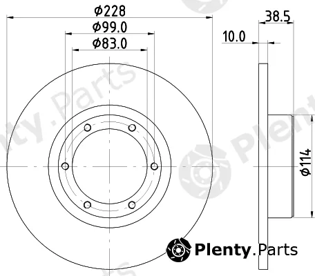 Pagid 52801 — Brake Disc