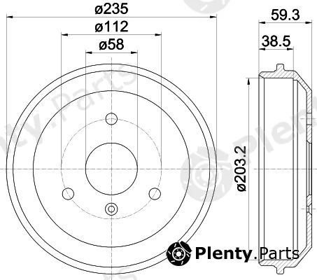 Pagid 62934 — Brake Drum