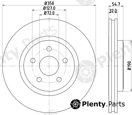 Pagid 55722 — Brake Disc