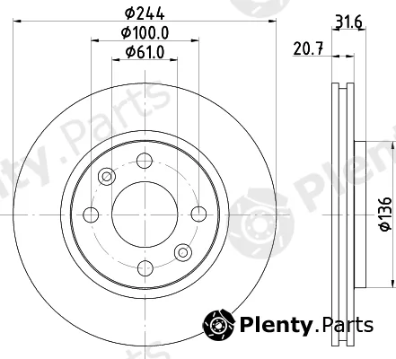 Pagid 52827 — Brake Disc