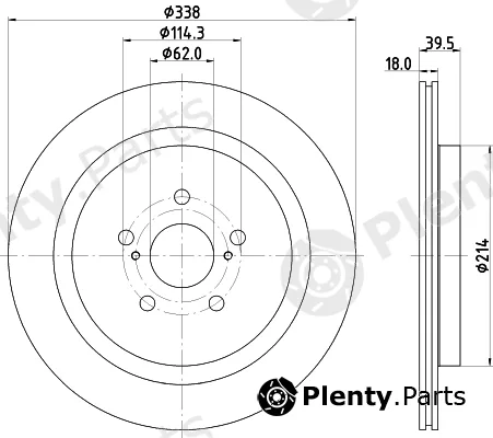 Pagid 56252HC — Brake Disc