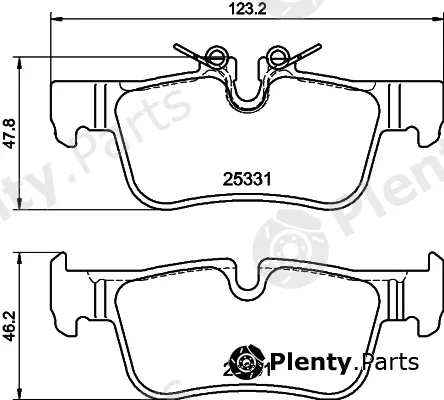 Pagid T2399 — Brake Pad Set, disc brake