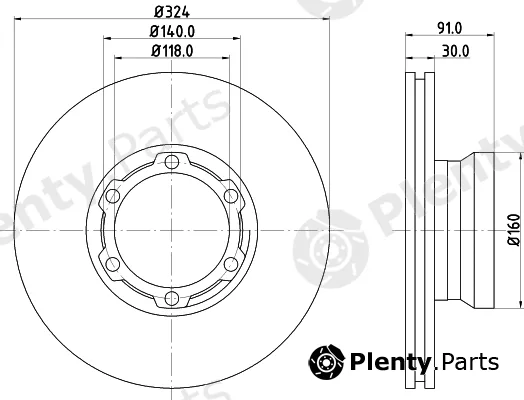 Pagid 58252 — Brake Disc