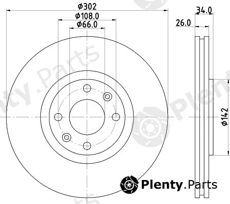 Pagid 54332 — Brake Disc