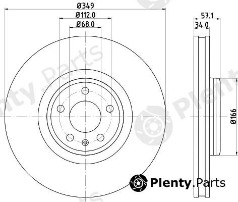 Pagid 55893HC — Brake Disc