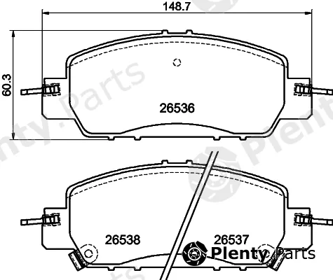 Pagid T2950 — Brake Pad Set, disc brake