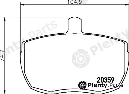 Pagid T0381 — Brake Pad Set, disc brake