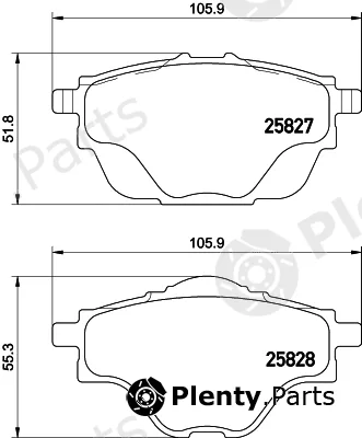 Pagid T2304 — Brake Pad Set, disc brake