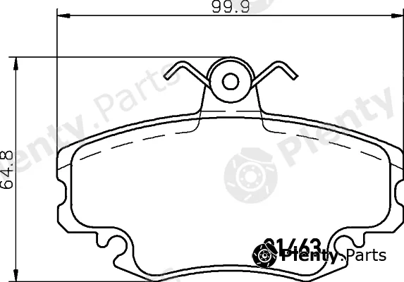 Pagid T1629 — Brake Pad Set, disc brake