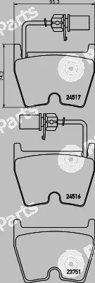 Pagid T1780 — Brake Pad Set, disc brake