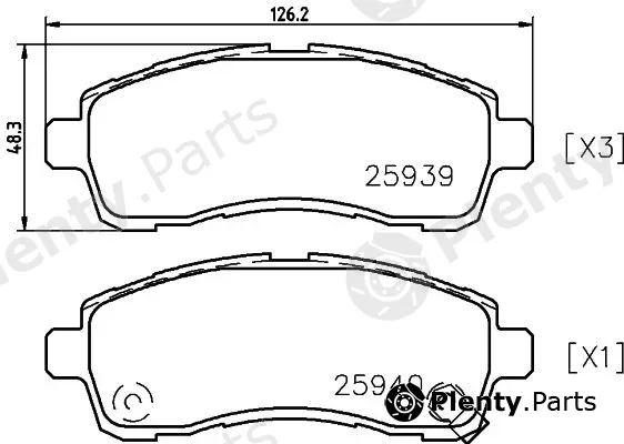 Pagid T2333 — Brake Pad Set, disc brake
