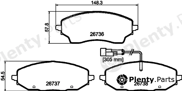 Pagid T4291 — Brake Pad Set, disc brake